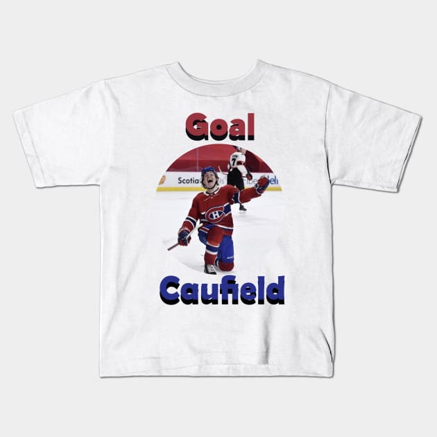 Goal Caufield Ice Hockey Kids T-Shirt by Pop-clothes